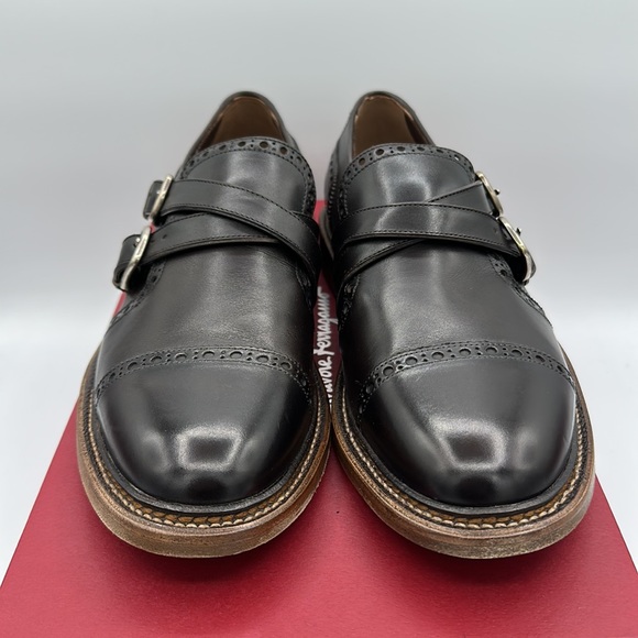 Salvatore Ferragamo Tramezza Samson Cap Toe Oxford Black Leather Dress Shoes 6.5 - Picture 6 of 11